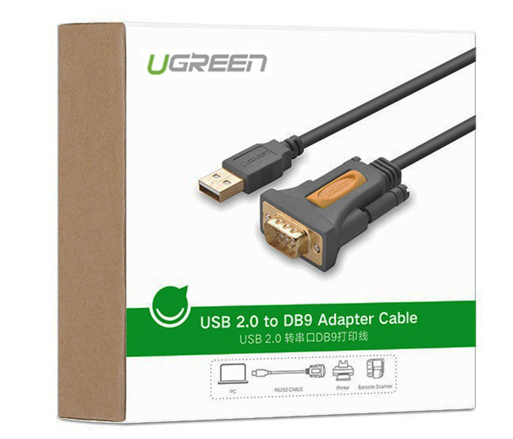 Cáp USB to RS232  Ugreen 20211 dài 1,5m chính hãng